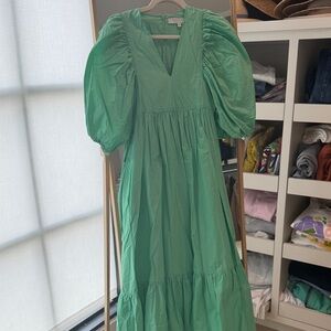 Hunter Bell Emerald Long Sleeve Dress